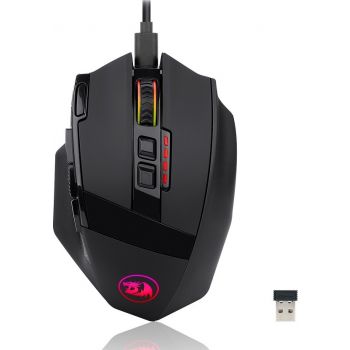 Redragon M801P Sniper Pro Wireless & Wired Gaming Mouse, Black - Desert Games