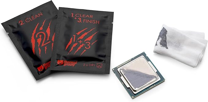 Thermal Grizzly TG Cleaning Wipes 10 Pcs - 20 Wet & 20 Dry Wipes TG-CW-10 - Desert Games