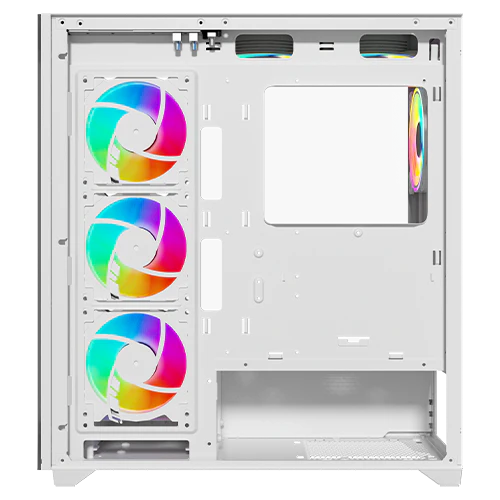 Twisted Minds Quantum Mid Tempered Glass Mid Tower Gaming Case - White - TM-TM-290XL-9-W - Desert Games