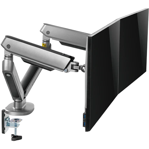 Twisted Minds Identity Premium Dual-Monitor Gaming Monitor Arms with RGB Lighting TM-54-C012-G - Desert Games