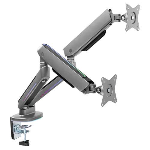 Twisted Minds Identity Premium Dual-Monitor Gaming Monitor Arms with RGB Lighting TM-54-C012-G - Desert Games