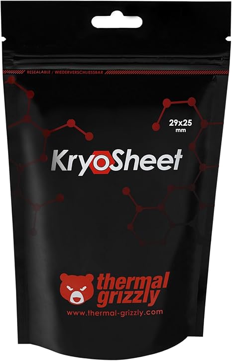 Thermal Grizzly KryoSheet (29x25x0.2mm) – Ultra High Thermal Conductivity Graphene Thermal Pad TG-KS-29-25 - Desert Games