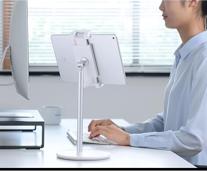 UPERGO AP-4H Angle/Height Adjustable Aluminum Alloy Desktop, Tablet & Phone Holder, Bracket Stand - Silver - Desert Games