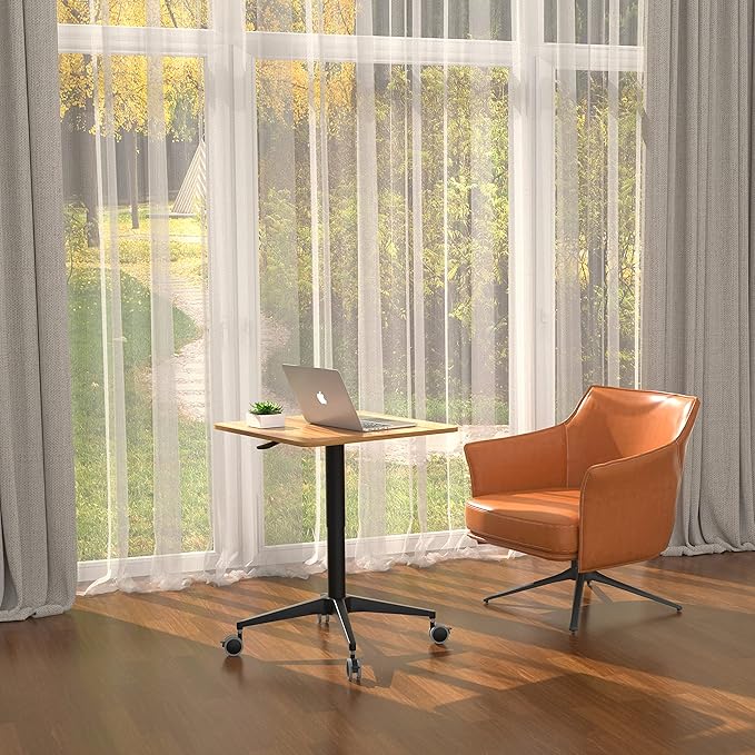 UPERGO UP-10SL Height Adjustable Square Movable Desk, Computer Floor Stand - Desert Games