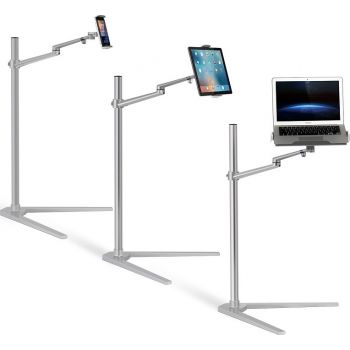 Upergo UP-8A Multiple Laptop Tablet Floor Stand - Silver - Desert Games
