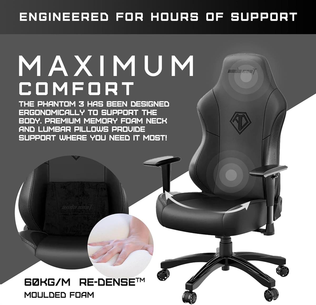 Anda Seat Phantom 3 Leather Gaming Chair - Desert Games