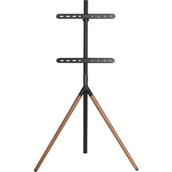 Gadgeton Easel Studio Tv Floor Stand, Mount For 49" - 70" Screen Size Supports - Grey/Walnut - Desert Games