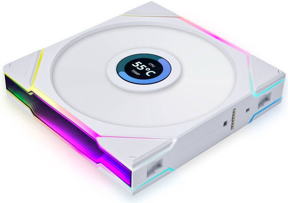 Lian-Li UNI FAN TL LCD PC Cooling Fan, Single Pack, White | G99.14TLLCD1W.00 - Desert Games