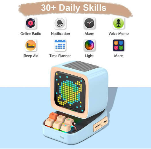 Divoom Ditoo Pro Bluetooth Mini Speaker - Blue - Desert Games