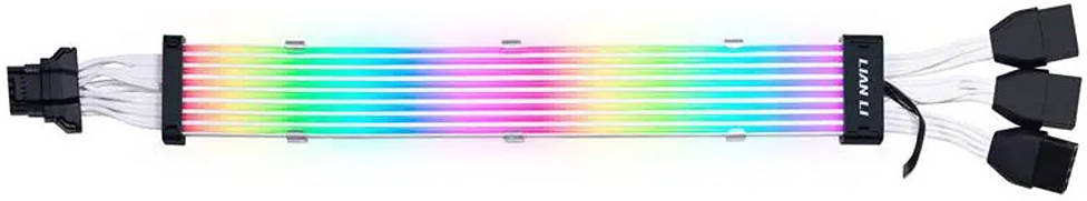Lian Li Strimer Plus V2 12+4 To 3x8 Pin Add-RGB Cable, Unlock Your Imagination, Compatible with L-Connect, 8 Light Guides, 335mm Cable Length | G89.PW168-8PV2.00 - Desert Games