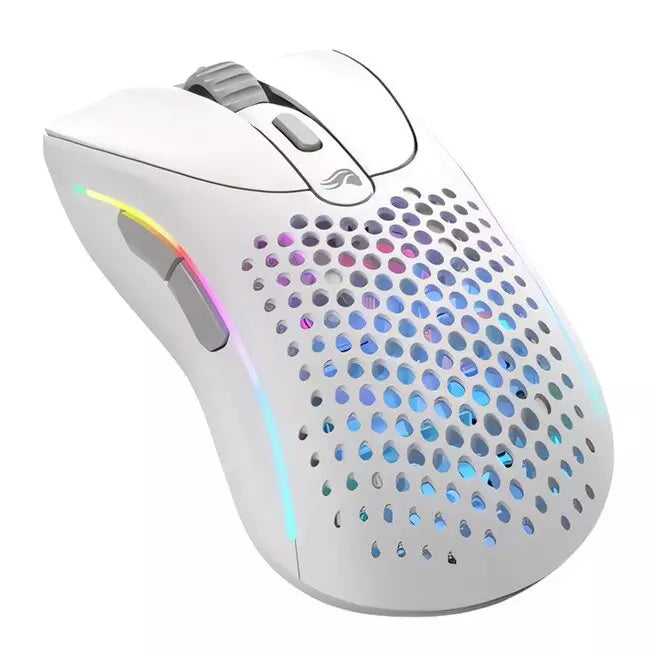 Glorious Model D 2 Wireless Optical RGB Gaming Mouse - White | GLO-MS-DWV2-MW - Desert Games