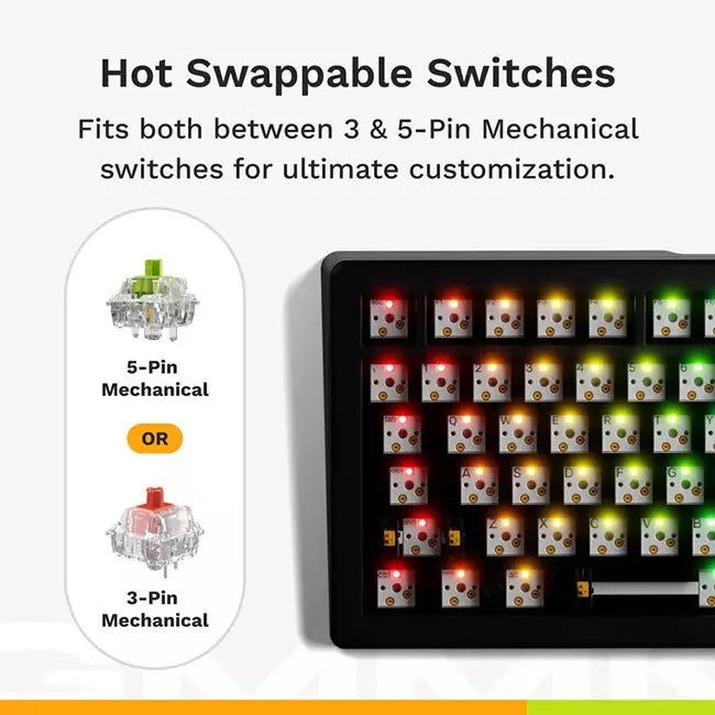 Glorious GMMK 3 Prebuilt 100% Arabic Mechanical Gaming Keyboard - Black | GMMK3-100-FOX-W-B-AR - Desert Games