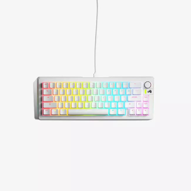 Glorious GMMK 3 65% Prebuilt Wired Keyboard - White | GMMK3-65-FOX-W-W - Desert Games