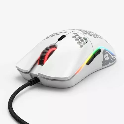 Glorious Model O 12000 DPI RGB Led Gaming Mouse - Matte White - Desert Games