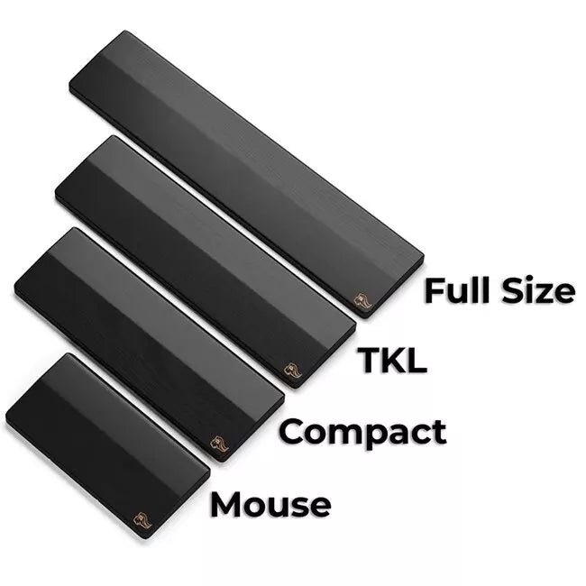 Glorious Wooden Mouse Wrist Rest - Black | GV-M-DARK - Desert Games