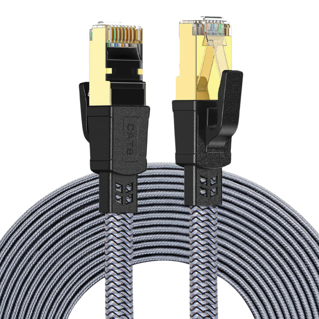 Twisted Minds Flat Braided Network Cable ,Transmission Rate 40GBPS / 2000MHZ , 5M - TM-CAT8-5M - Desert Games