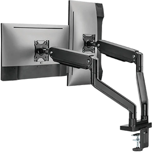Twisted Minds Dual Monitor Heavy Duty Spring Assisted Monitor Arm USB Port TM-60-C012