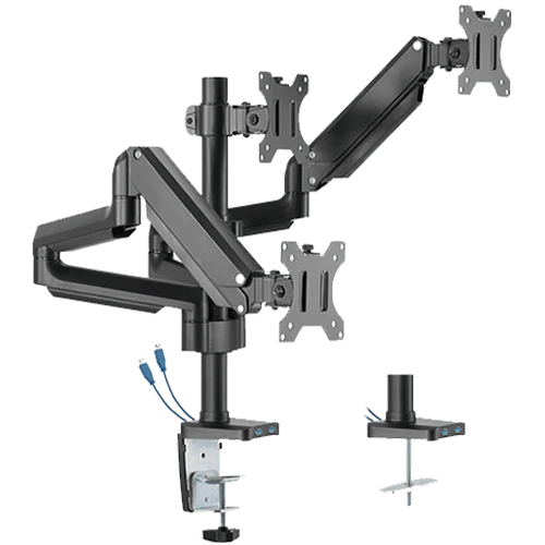 Twisted Minds Triple Monitor Aluminum Slim Mechanical Spring USB Monitor Arm TM-26-C018UP