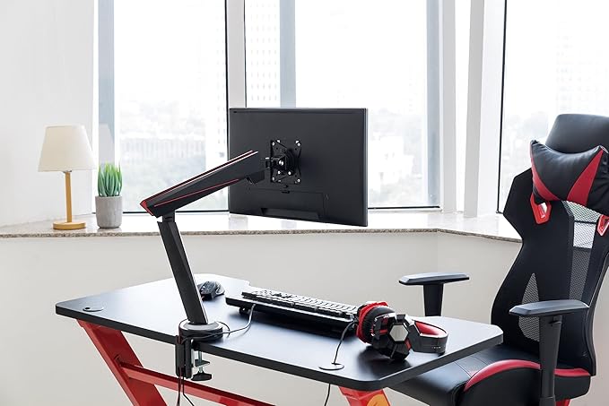Twisted Mind Single RGB Monitor Mount, Spring-Assisted, Pro Gaming Monitor, Arm With Usb | LDT39-C012U