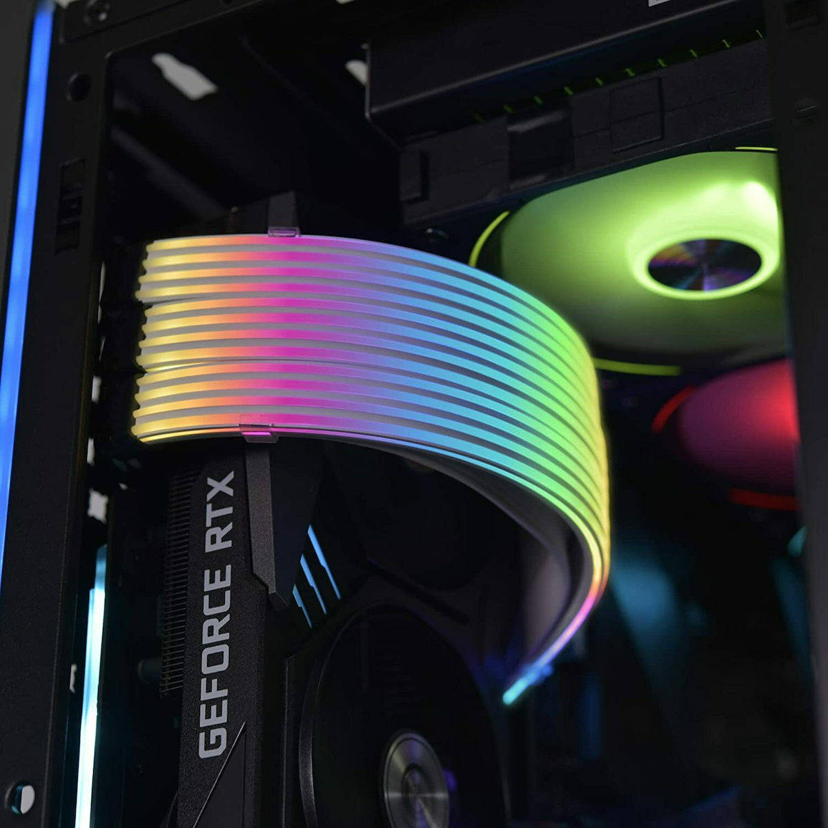 Lian-Li Strimer Plus V2 Triple 8 Pin Add-RGB Cable, Unlock Your Imagination, For Motherboard ARGB 3-Pin, 18 AWG Gauge, 162 Number of LEDs, Controller Not Included, 300mm Length | G89.PW12-PV2.00 - Desert Games
