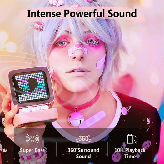 Divoom Ditoo Pro Bluetooth Mini Speaker - Pink