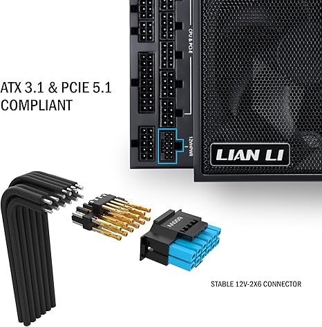 Lian Li Edge Series-1300W Full Modular Power Supply - Black (EG1300BE.US)