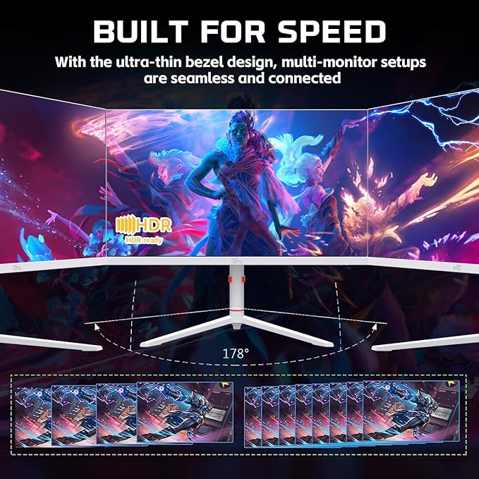 Twisted Minds TMA27FHD360IPS 27" FHD Gaming Monitor, 360Hz Fast IPS Panel, 0.5ms Response, HDR400 Ready, FreeSync, HDMI 2.1 & DP 1.4, Adjustable Stand, PS5 Compatible - Desert Games