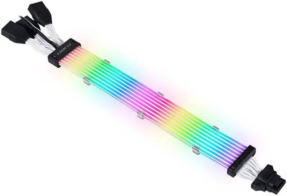 Lian Li Strimer Plus V2 12+4 To 3x8 Pin Add-RGB Cable, Unlock Your Imagination, Compatible with L-Connect, 8 Light Guides, 335mm Cable Length | G89.PW168-8PV2.00 - Desert Games