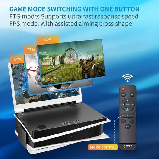 G-Story 15.6" IPS PS5 Portable Monitor, Integrated 4K HDR 3860x2160 Gaming Display - Desert Games