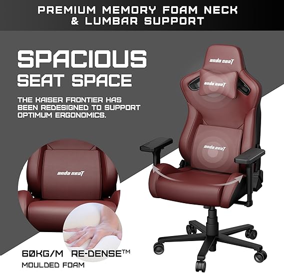 Anda Seat Kaiser Frontier XL Gaming Chair - Maroon PVC