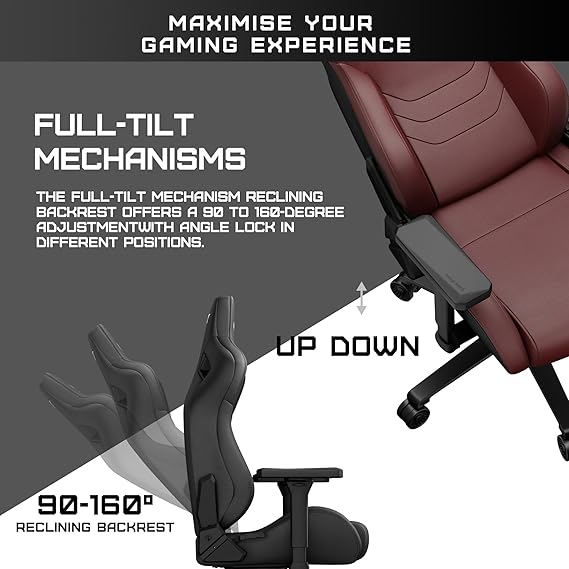 Anda Seat Kaiser Frontier XL Gaming Chair - Maroon PVC