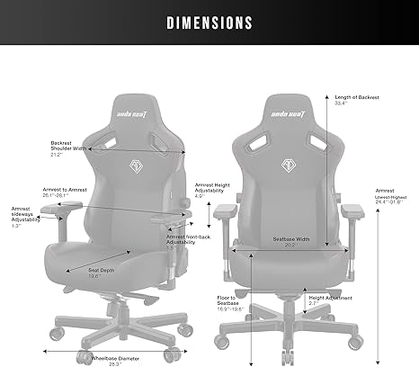 Andaseat Kaiser 3 Large Premium Ergonomic Gaming Office Chair