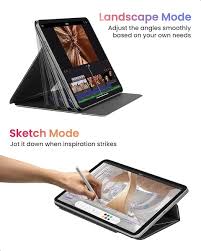 Tomtoc Inspire-B02 iPad Folio Tri-Cover - Black - Desert Games