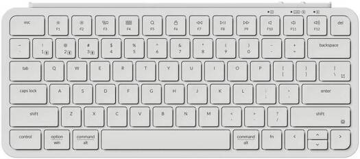 Keychron B1 Pro Ultra-Slim Keyboard, Wireless Bluetooth 5.2, 2.4 GHz, 1000 Hz Polling Rate, English - Arabic Layout - Ivory White  B1P-K8-AR