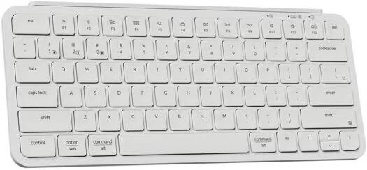 Keychron B1 Pro Ultra-Slim Keyboard, Wireless Bluetooth 5.2, 2.4 GHz, 1000 Hz Polling Rate, English - Arabic Layout - Ivory White  B1P-K8-AR