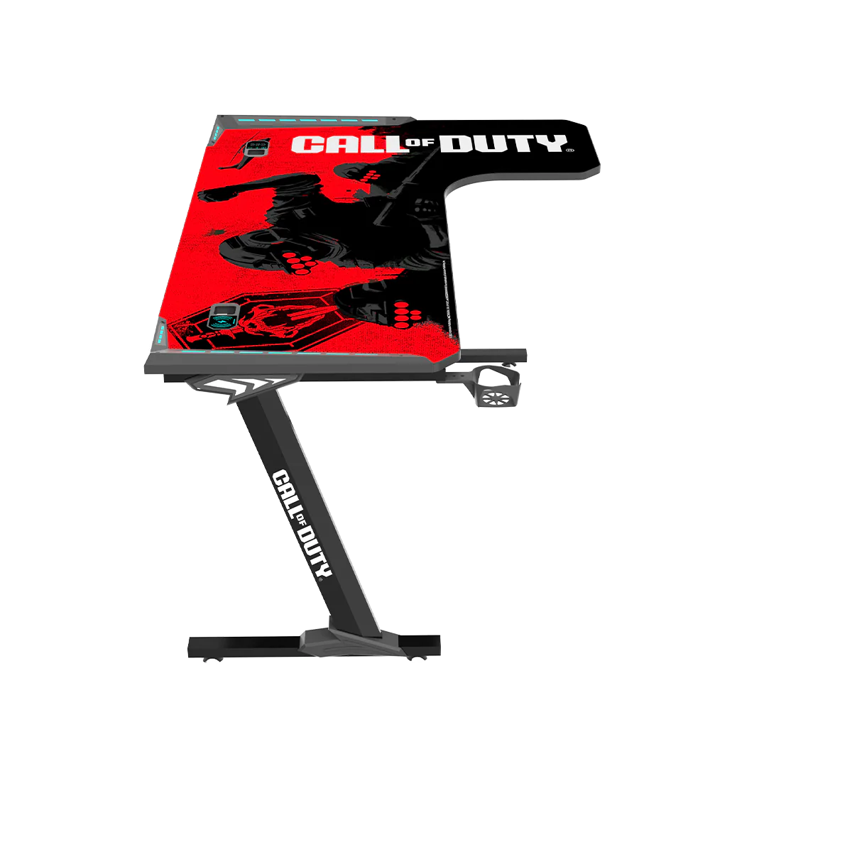 GAMEON Call Of Duty (COD) Phantom XL-R Series L-Shaped RGB Flowing Light Gaming Desk