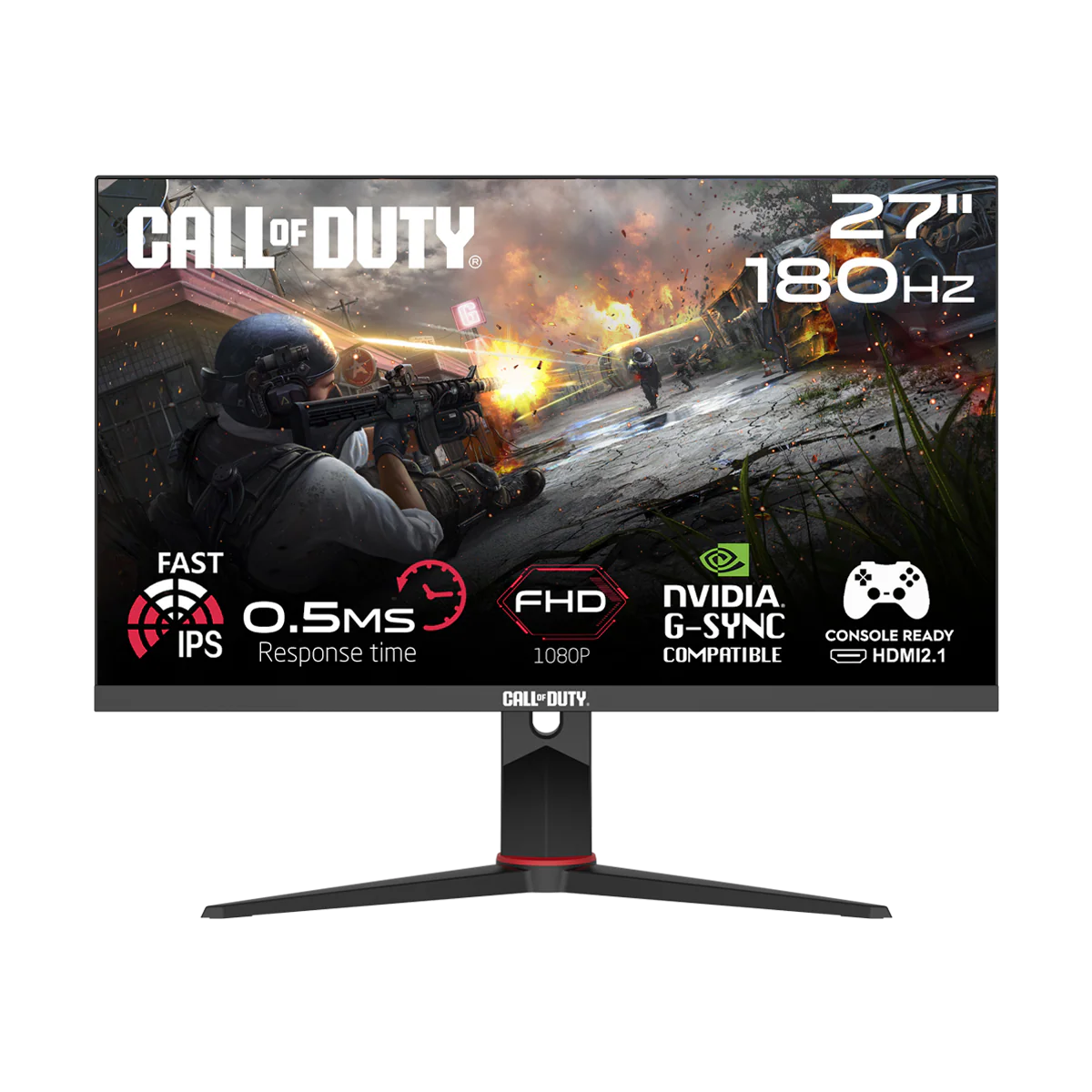 GAMEON Call Of Duty (COD) COD27FHD180IPS 27" FHD, 180Hz, MPRT 0.5ms, HDMI 2.1, Fast IPS Gaming Monitor (Supports VRR & PS5) - Black