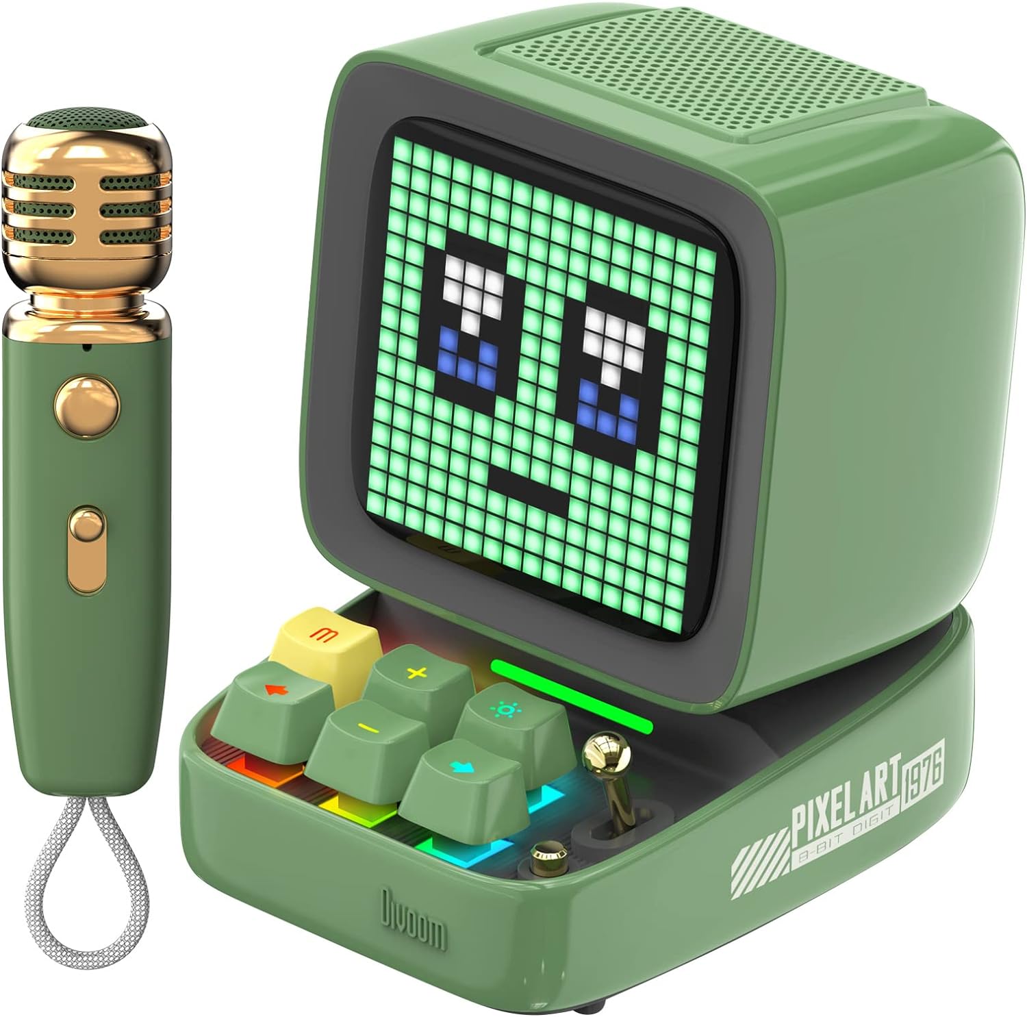 Divoom DitooMic Bluetooth Speaker Microphone Karaoke Function - Green