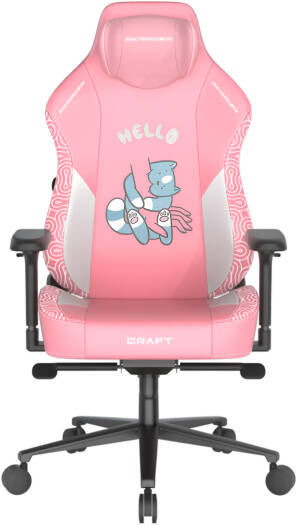 DXRacer Craft Pro Hello Human Cat Edition Gaming Chair, Large - Pink