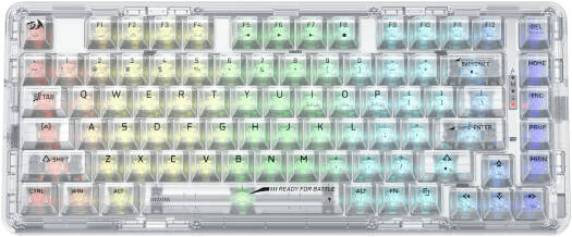 Redragon Elf Pro K649 Gasket 78% 82-Keys Mechanical Gaming Keyboard - White  K649CT-RGB-PRO