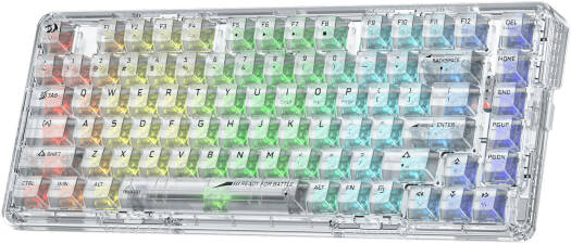 Redragon Elf Pro K649 Gasket 78% 82-Keys Mechanical Gaming Keyboard - White  K649CT-RGB-PRO