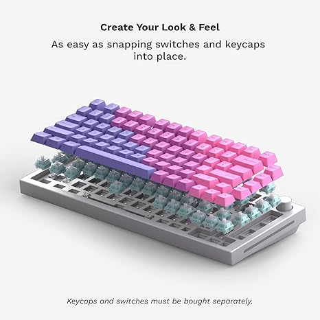 Glorious GMMK PRO 75% Barebones Modular Mechanical Gaming Keyboard - White GLO-GMMK-P75-RGB-W - Desert Games