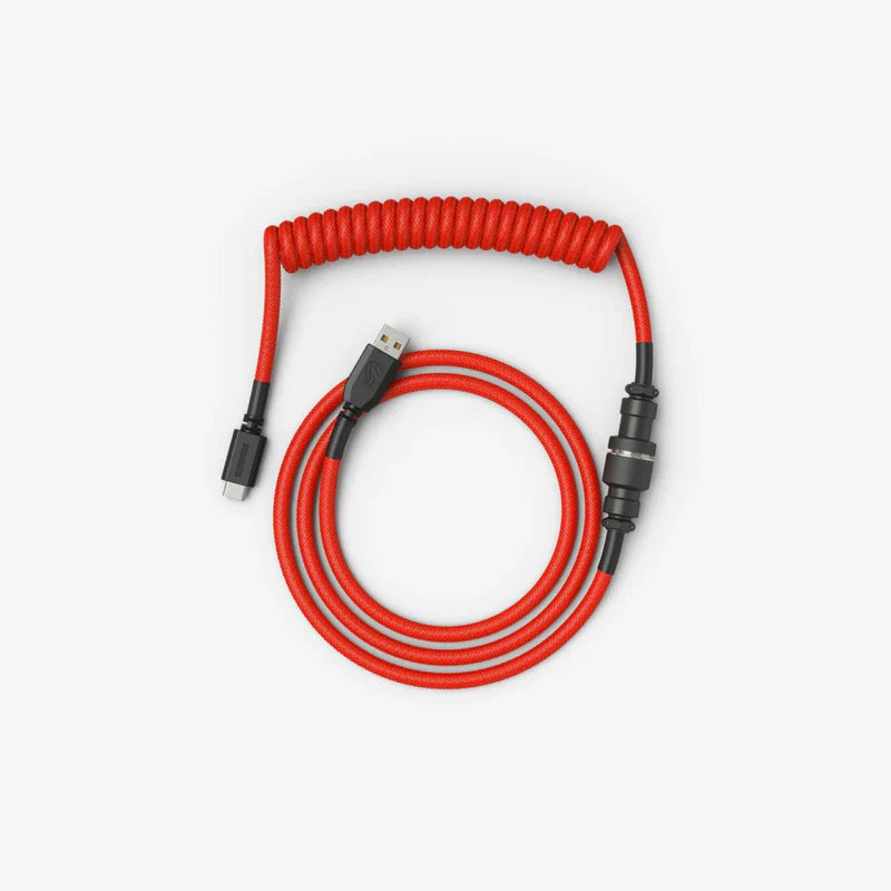 Glorious Gaming Premium Coiled Keyboard Cable - Crimson Red GLO-KB-ACC-CBL-COIL-CRED - Desert Games