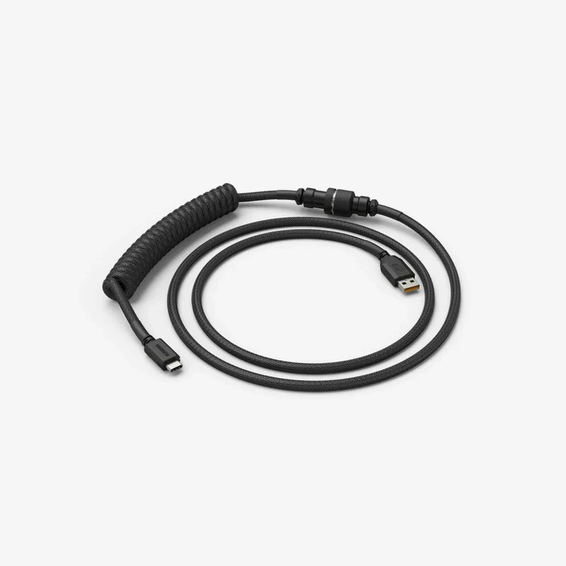 Glorious Gaming Premium Coiled Keyboard Cable - Phantom Black GLO-KB-ACC-CBL-COIL-PBLK