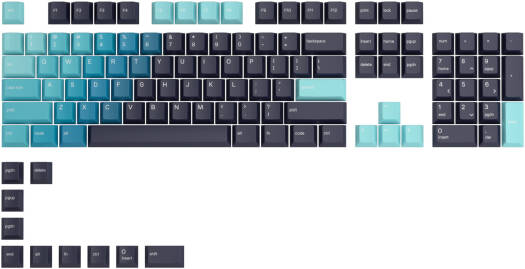Glorious PBT Celestial Ice ANSI Mechanical Keycaps, 114 Keys  GLO-KC-GPBT-CI - Desert Games