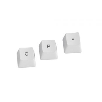 Glorious GPBT Dye Sublimated Keycaps - Arctic White GLO-KC-GPBT-W