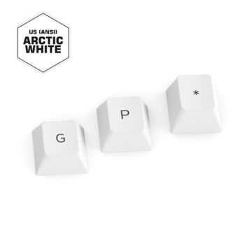Glorious GPBT Dye Sublimated Keycaps - Arctic White GLO-KC-GPBT-W