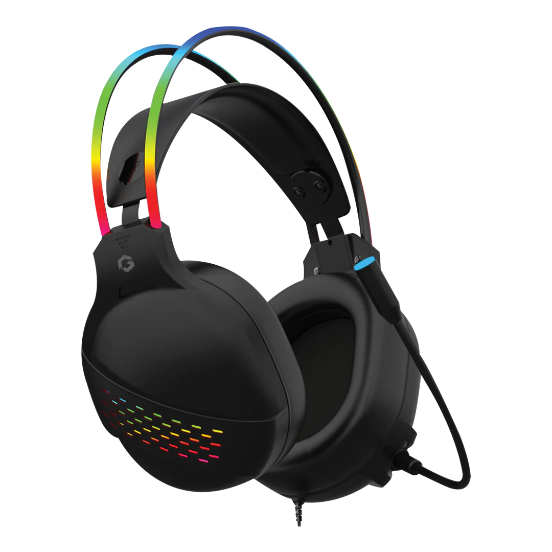 GAMEON GO-711 RGB Gaming Headset With Detachable Mic - Black