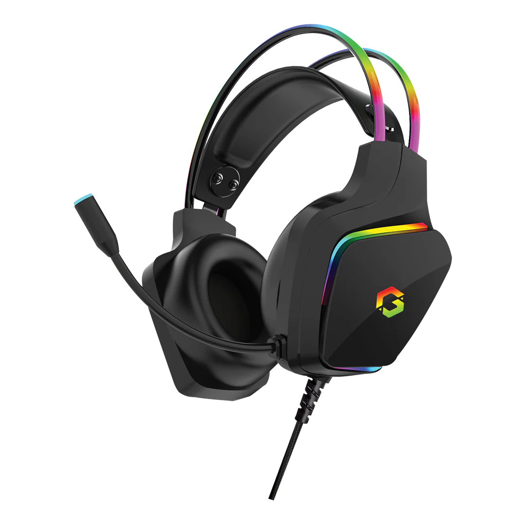 GAMEON GO-712 RGB Gaming Headset With Detachable Mic - Black