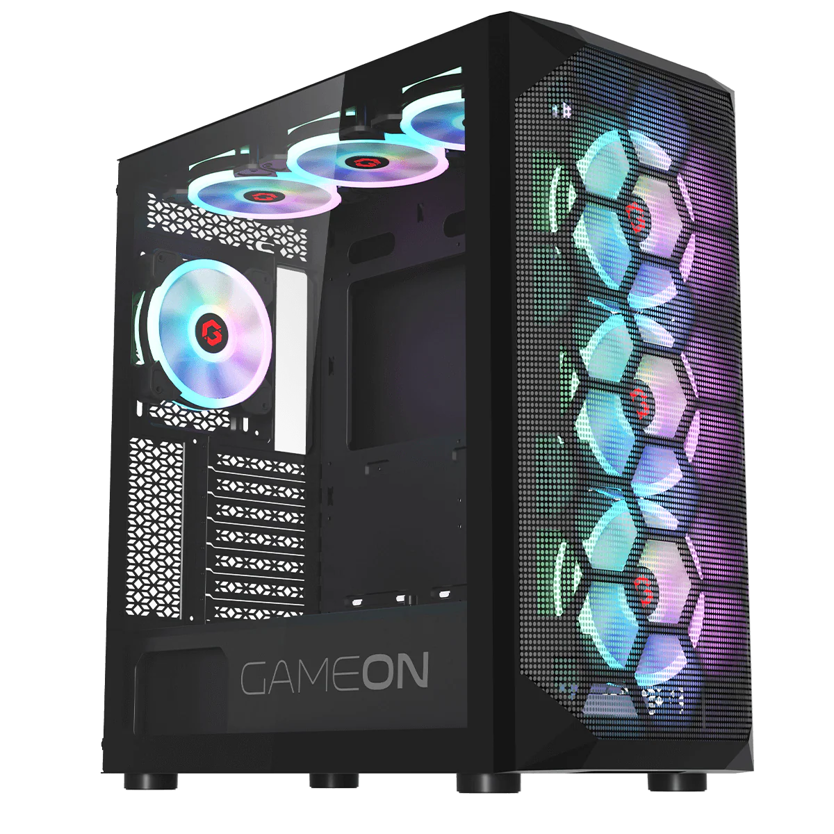 GAMEON Emperor Midnight I Series Mid Tower Gaming Case - Black